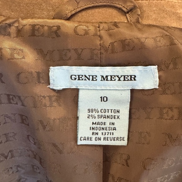 Gene Meyer Vintage Taupe Velvet Blazer Women’s 10 Luxury Business Casual Jacket - Picture 9 of 12